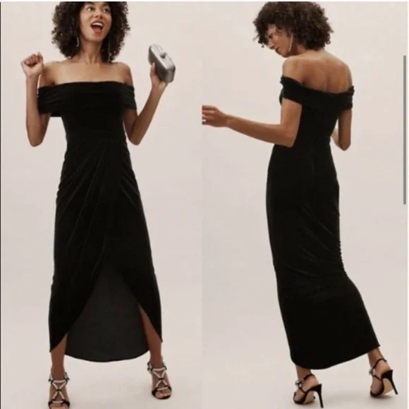 bhldn black velvet dress Girls: The Bella Black Velvet Dress, (10/12) - The Mint Julep Boutique main image 0